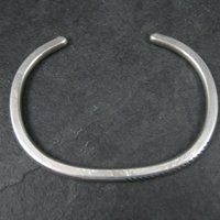 Contemporary Navajo Sterling Cuff Bracelet 6.75 Inches Boyd Tsosie
