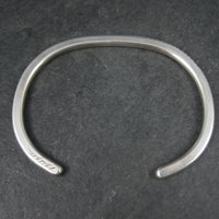 Contemporary Navajo Sterling Cuff Bracelet 6.75 Inches Boyd Tsosie