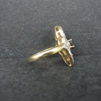 Vintage Vermeil Sterling Sapphire Ring Size 8