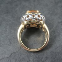 Vintage Vermeil Sterling Citrine Ring Size 8