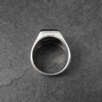Vintage Mens Sterling Onyx Ring Size 9
