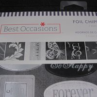 Black Silver White Wedding Foil Chipboard Accents Scrapbooking
