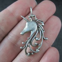 Vintage Sterling Unicorn Pendant