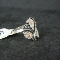 Black Hills Silver Leaf Ring Size 6