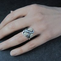 Black Hills Silver Leaf Ring Size 6
