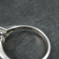 Vintage Sterling Diamonique Cz Ring Sizes 8 and 9