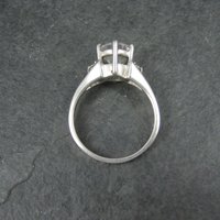 Vintage Sterling Diamonique Cz Ring Sizes 8 and 9
