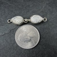 Sterling Carved Howlite Hook Clasp