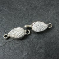 Sterling Carved Howlite Hook Clasp