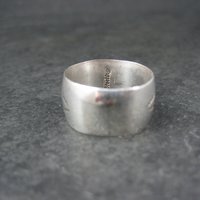 Wide Southwestern Sterling Band Ring Size 6