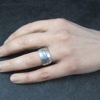 Wide Southwestern Sterling Band Ring Size 6