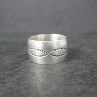 Wide Southwestern Sterling Band Ring Size 6