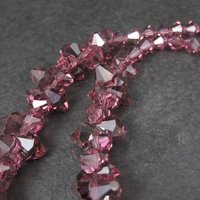 Purple Austrian Crystal Bead Necklace 17 Inches