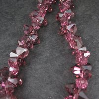 Purple Austrian Crystal Bead Necklace 17 Inches