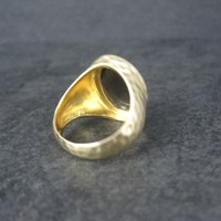 Vintage Vermeil Sterling Smoky Topaz Ring Size 8