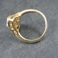 Vintage Vermeil Sterling Sapphire Ring Size 8