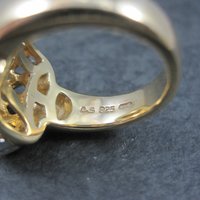 Vintage Vermeil Sterling Citrine Ring Size 8
