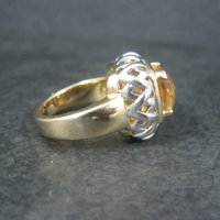 Vintage Vermeil Sterling Citrine Ring Size 8