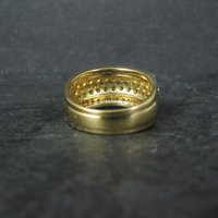 Vermeil Sterling Yellow White Cz Ring Size 8