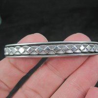 Vintage Southwestern Sterling Cuff Bracelet 6 Inches Bruce Morgan