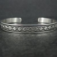Vintage Southwestern Sterling Cuff Bracelet 6 Inches Bruce Morgan
