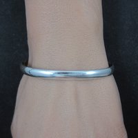 Simple Navajo Sterling 5mm Cuff Bracelet 6.25 Inches