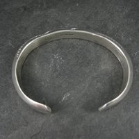 Heavy Navajo Sterling 9mm Carinated Cuff Bracelet 6.5 Inches