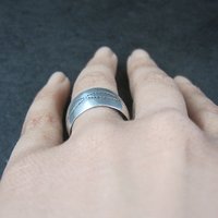 Wide Southwestern Sterling Band Ring Size 6