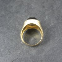 Vintage Vermeil Sterling Smoky Topaz Ring Size 8