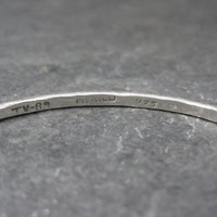 Dainty Mexican Sterling Bangle Bracelet 8 Inches
