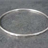 Dainty Mexican Sterling Bangle Bracelet 8 Inches