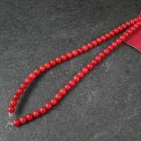 Red Bamboo Coral Beads 4mm Round Bead Gallery