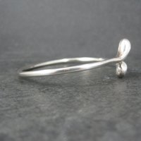 Vintage Sterling Crossover Bangle Bracelet 6.75"