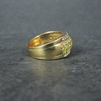 Vermeil Sterling Yellow White Cz Ring Size 8