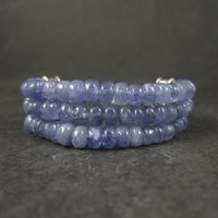 Sterling Tanzanite Bolo Bracelet 6-8"