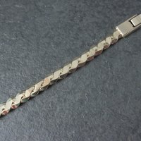 Vintage 4mm Gold Plated Chain Bracelet 7 Inches