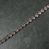 Vintage Sterling Purple Glass Bracelet 7 Inches