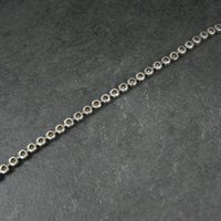 Vintage Sterling Purple Glass Bracelet 7 Inches