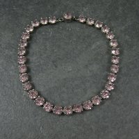 Vintage Sterling Purple Glass Bracelet 7 Inches