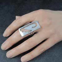 Long Southwestern Hopi Sterling Ring Size 7