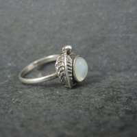 Dainty Southwestern Sterling Mother of Pearl Ring Size 5