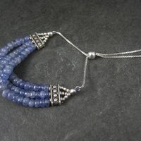 Sterling Tanzanite Bolo Bracelet 6-8"