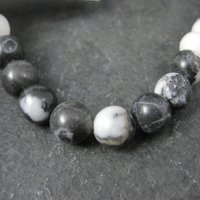 8mm Round Zebra Jasper Beads