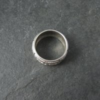 Italian Sterling Greek Key Band Ring Size 6