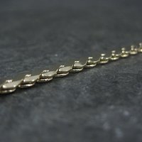 Vintage 4mm Gold Plated Chain Bracelet 7 Inches