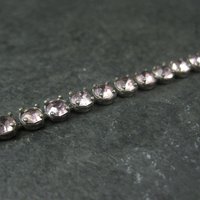 Vintage Sterling Purple Glass Bracelet 7 Inches