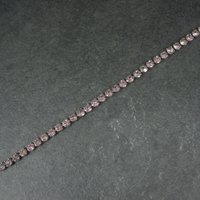 Vintage Sterling Purple Glass Bracelet 7 Inches