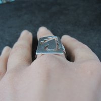 Long Southwestern Hopi Sterling Ring Size 7