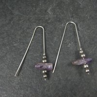 Vintage Sterling Amethyst Earrings