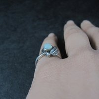 Dainty Southwestern Sterling Mother of Pearl Ring Size 5